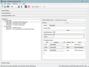 Screenshot emotas J1939 DeviceDesigner